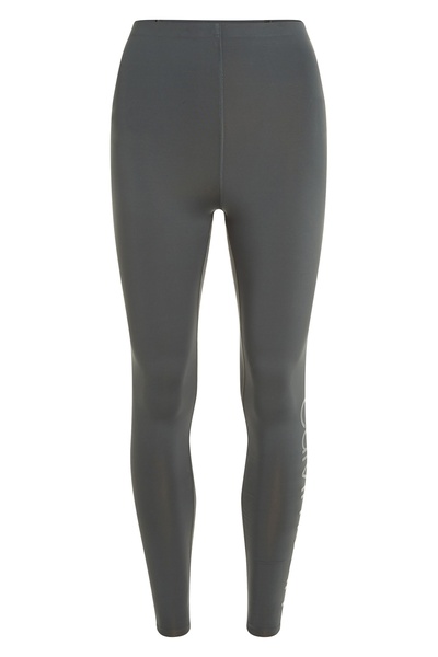 Calvin Klein WO - Legging (بنطلون ضيق نسائي كامل الطول باللون الكاكي