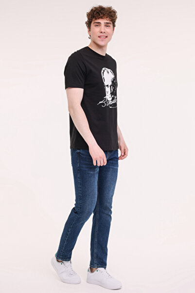 Kinetix UL 11ATA-Y51 5FX Siyah Unisex Kısa Kol T-Shirt