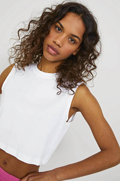 JJXX Bisiklet Yaka Kadın Crop Tişört 12224211