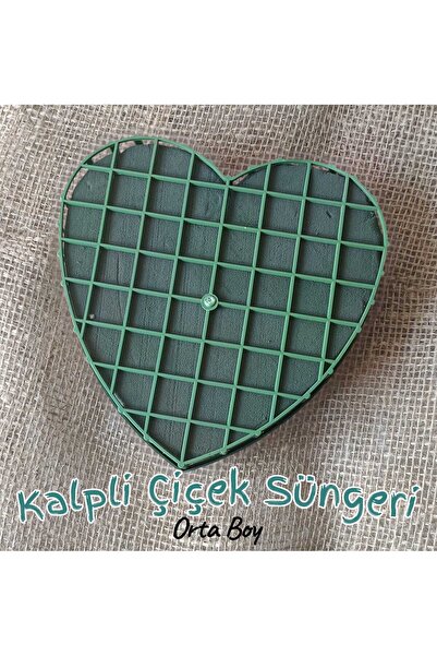 hobidaşım Floral Oasis Kalp Şeklinde Çiçek Süngeri – Canlı, Kuru ve Yapay Çiçekler İçin Floral Köpük