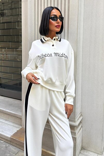 Genel Markalar Nakış Detaylı Polo Yaka Modal Takım 10262 R10-E-K2