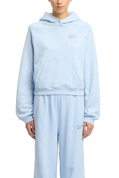 Reebok ICON ELEMENTS FT HOODIE Mavi Kadın Sweatshirt