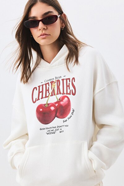 Trendiz سويت شيرت نسائي باللون الأبيض