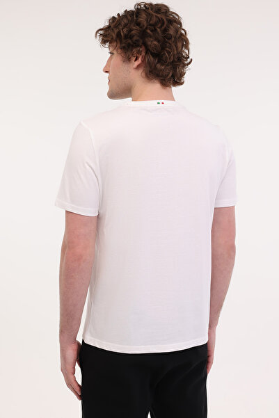 lumberjack ML RENATO 11ITL414 5FX Λευκό ανδρικό κοντομάνικο μπλουζάκι