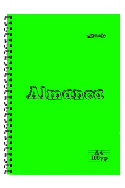 Mynote ALMANCA DEFTERI A4 100 YP CIZGILI MYN-ALM-100-Ç Karışık Desen