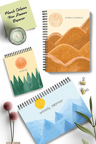 Apeirona Planlama Seti | 3 Ayrı Özel Ürün | Günlük Planlayıcı | Haftalık Plan...