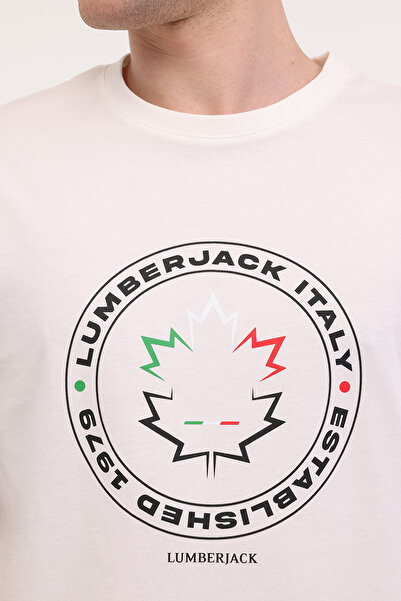 lumberjack ML RENATO 11ITL414 5FX Λευκό ανδρικό κοντομάνικο μπλουζάκι