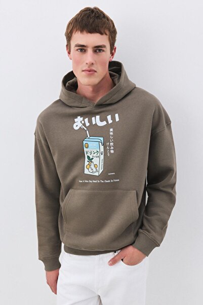 Trendiz Unisex Cat Lemon Juice Sweatshirt Anthracite