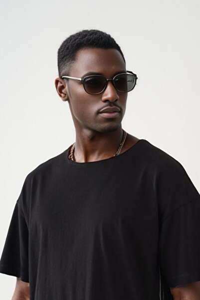 Balenbi Μαύρο Unisex Oversize T-Shirt - Πισ Κολάρα, Κεντημένη Φούστα