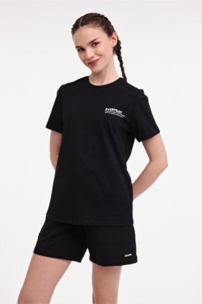 Kinetix WL HANNAH 11KT72 5FX Siyah Kadın Kısa Kol T-Shirt