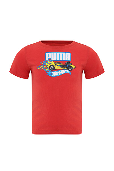 Puma X HOT WHEELS Graphic Kırmızı Erkek Çocuk Kısa Kol T-Shirt