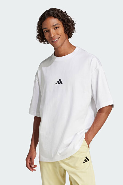 adidas M FI SL T           WHITE Beyaz Erkek Kısa Kol T-Shirt