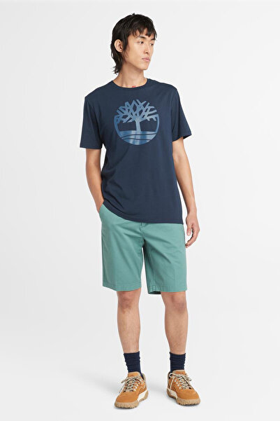 Timberland Lacivert Erkek Bisiklet Yaka Baskılı T-Shirt TB0A2C2RZ021_Short Sleeve Tee