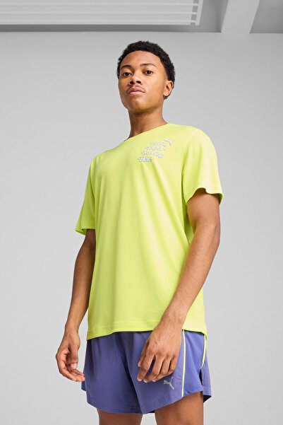 Puma GRAPHICS RUNNING SLOGAN T Ανδρικό κοντομάνικο μπλουζάκι κίτρινο