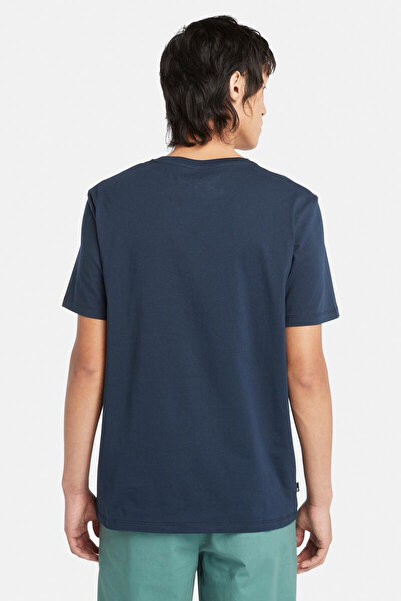 Timberland Lacivert Erkek Bisiklet Yaka Baskılı T-Shirt TB0A2C2RZ021_Short Sleeve Tee