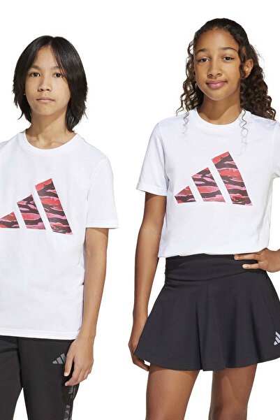 adidas J CAMO LOGO TEE     WHITE Beyaz Unisex Kısa Kol T-Shirt