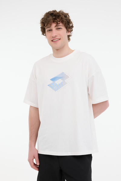 Lotto M-Crossa Tee 5Fx Ecru Men's Short Sleeve T-Shirt