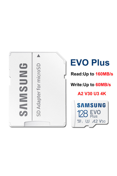 Choice 128GB SAMSUNG EVOPlus 64GB U1V10A1/128GB 256GB 512GB U3V30A2 MicroSD Memory TF Card microSDXC UHS-I