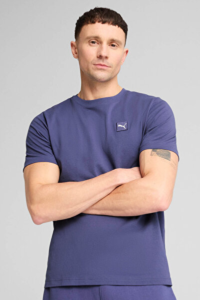 Puma Ess Elevated Tee Purple Men's Short Sleeve T-Shirt