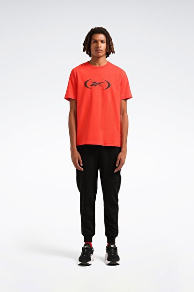 Reebok Basketball T-Shirt Red Men's Short Sleeve T-Shirt