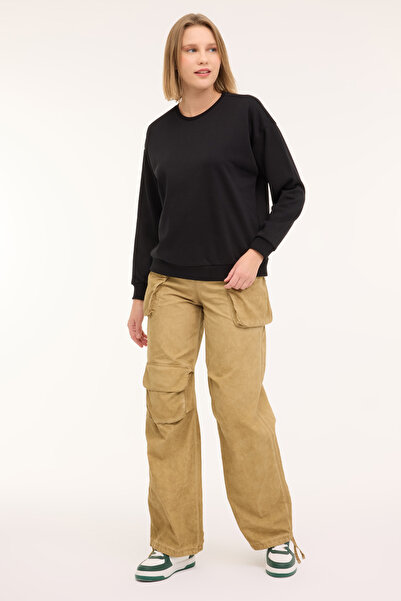 Kinetix WB C NECK 16SN82 4PR Siyah Kadın Sweatshirt
