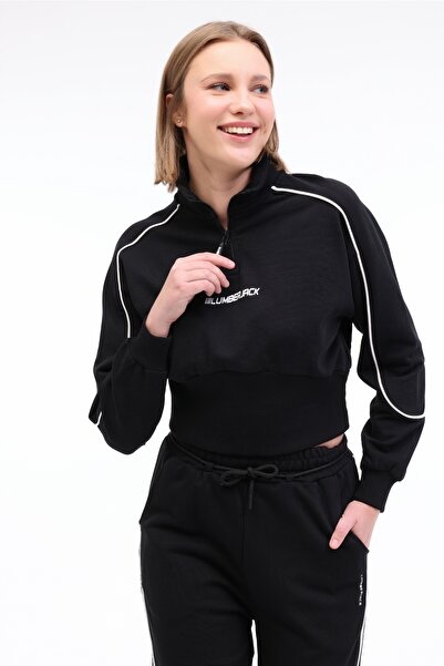 lumberjack WL NELLY 16SF507 5FX Siyah Kadın Sweatshirt