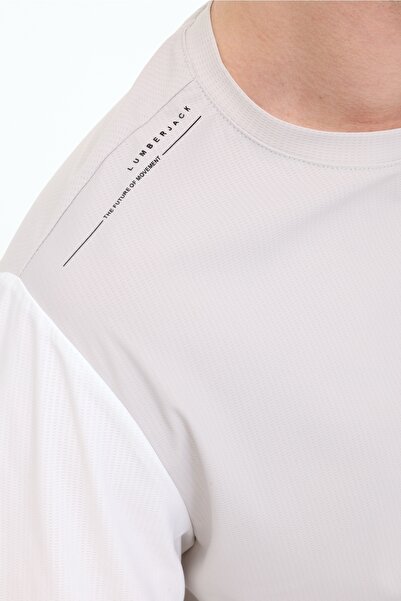 lumberjack ml Keys 11ur11 5fx Γκρι ανδρικό κοντομάνικο μπλουζάκι