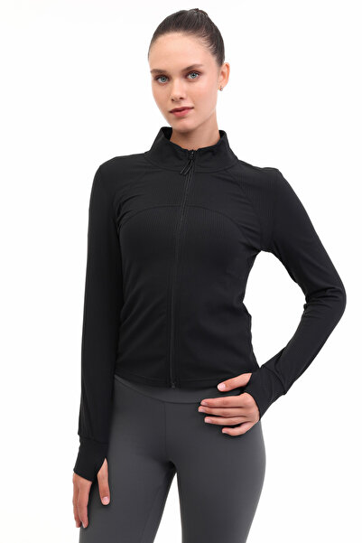 lumberjack Wl 63S-Qfy-Sw11 5Pr Black Women's Tracksuit Top