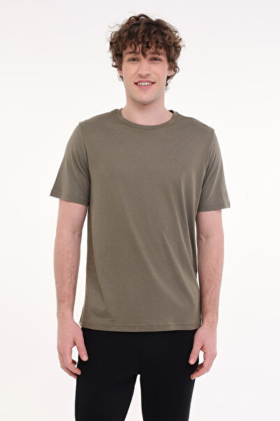 lumberjack Mb Ct110 Pm C Nk T-Sh 5Fx Khaki Men's Short Sleeve T-Shirt