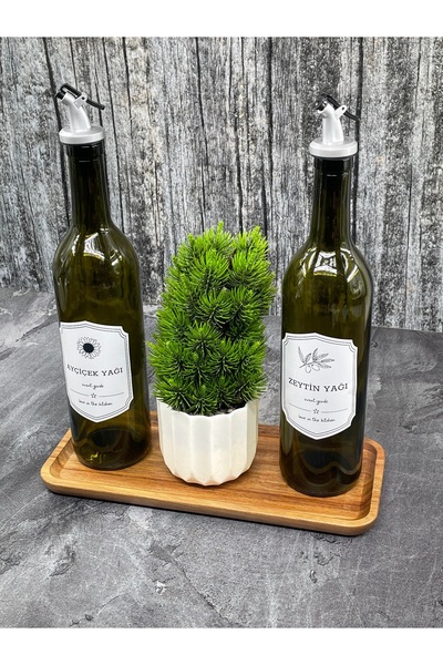 YzHome Akasya Dikdörtgen Sunum Servis Tabağı Tabak Yağlık Standı 30*13cm