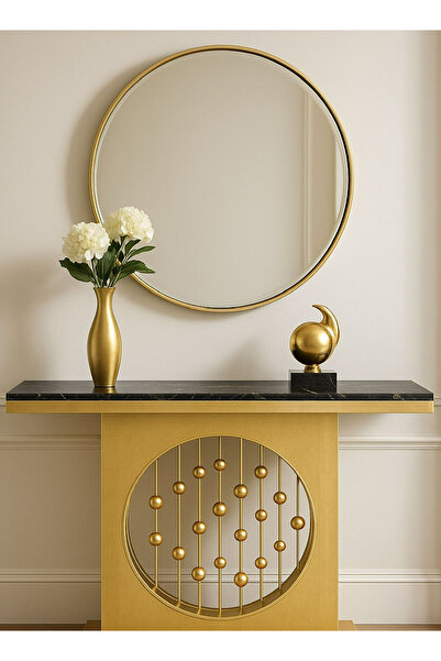 Taimi Elegant Design 90cm Vanity Mirror-Gold Metal Frame for dressing room,li...