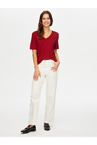 Faik Sönmez Μπλουζάκι με κοντό μανίκι με λαιμόκοψη σε σχήμα V W26TSH008