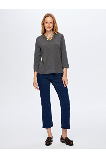 Faik Sönmez V Yaka Truvakar Kol T-Shirt W26TSH002