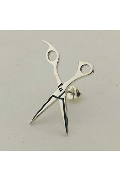 BUTİK GÜMÜŞ Gümüş Makas Figürlü Tek Küpe (BG-KP-090)