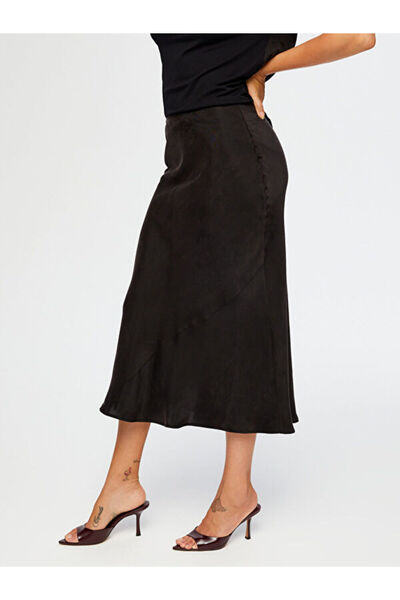 Faik Sönmez Elastic Waist Liyoselli Long Skirt W26Etk001
