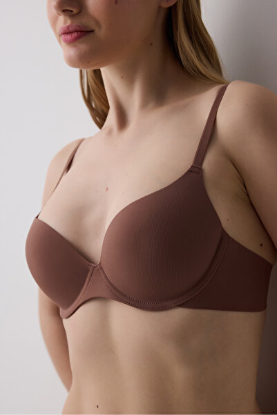Penti Καφέ σουτιέν Liny Ribbed Underwire
