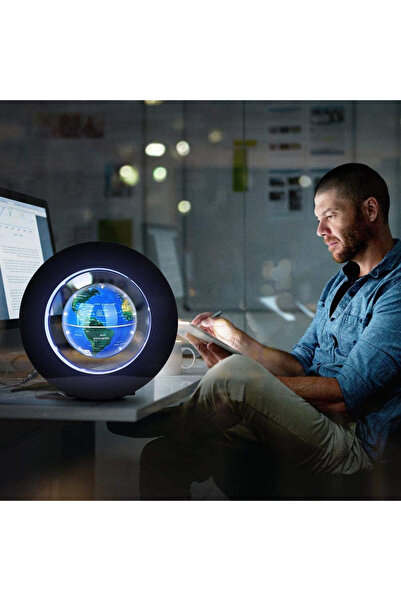 awwaline Magnetic Floating Globe with LED Lighting, awwaline, Blue, Round, 18 cm x 18 cm x 5 cm