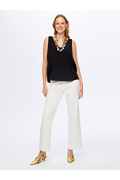 Faik Sönmez Modallı V Yaka Örme Atlet W26ATL011