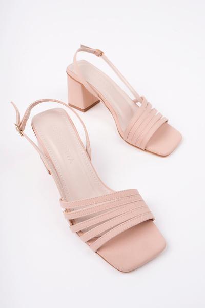 MARSHETTA Pantofi de zi cu zi pentru exterior pentru femei cu toc pătrat gros model Flora