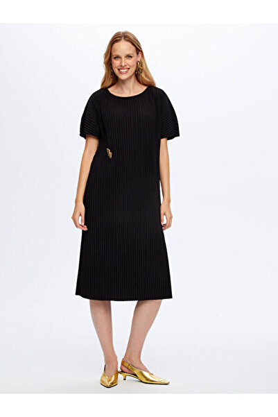 Faik Sönmez Kendinden Piliseli Örme Torba Elbise W26ELB025