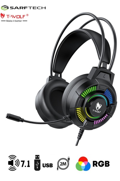 DarkRage 7.1 Rgb Profesyonel Gaming Mikrofonlu Gamer Oyuncu Kulaklığı Pc Ps X...