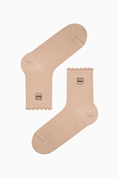 Penti Bear Frill White Light Pink 2-Piece Socks