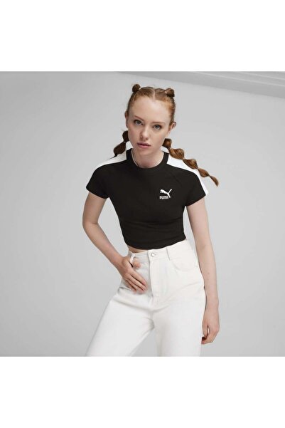 Puma T7 Baby - Γυναικείο T-Shirt μαύρο με στρογγυλή λαιμόκοψη