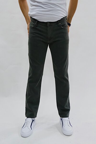 BLACK LEE Men's Khaki Regular Fit Comfortable Cut Flexible Lycra Knitted Jeans