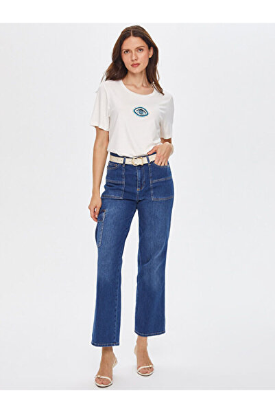 Faik Sönmez Kargo Cep Detaylı Straight Fit Jean Pantolon 69351