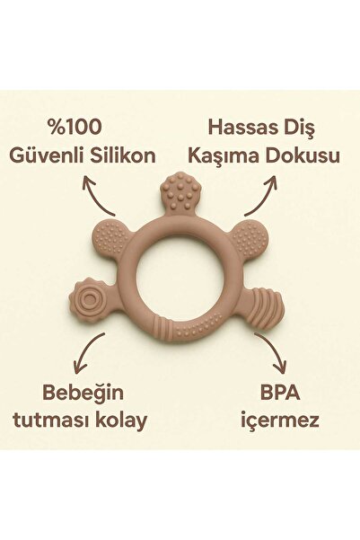 Genel Markalar bebek diş kaşıyıcı parmak model bebek dişlik bej