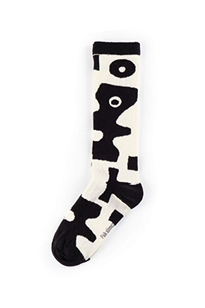 Faik Sönmez Monochrome Soyut Desen Çorap 69905