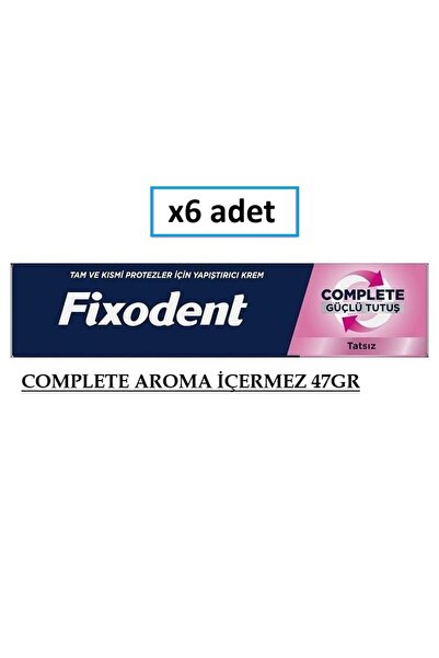 Fixodent Complete Diş Protez Yapıştırıcı Aromasız 47g X6