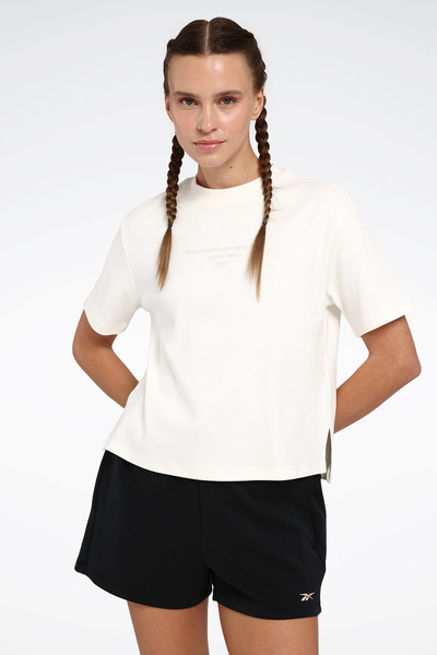 Reebok Sera Tee Ecru Women's Short Sleeve T-Shirt