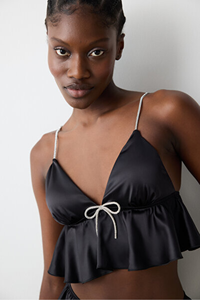 Penti Satin Black Bralet